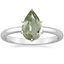 18K White Gold Comfort Fit 2mm Solitaire Ring, smalltop view