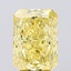 4.11 Ct. Fancy Vivid Yellow Radiant Lab Grown Diamond