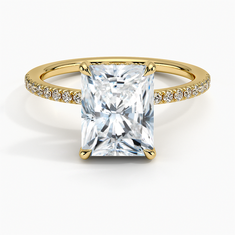18K Yellow Gold Viviana Half Coverage Diamond Ring