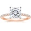 14K Rose Gold Ballad Half Coverage Diamond Ring (1/8 ct. tw.), smalltop view
