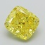 2.60 Ct. Fancy Vivid Yellow Cushion Lab Grown Diamond