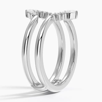 Lunette Diamond Ring Jacket (1/5 ct. tw.) in Platinum