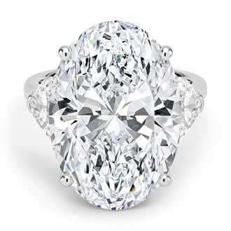 Custom Heart-Shaped Three Stone Diamond Ring