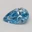 0.53 Ct. Fancy Vivid Blue Pear Lab Grown Diamond