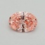 0.40 Ct. Fancy Vivid Pink Oval Lab Grown Diamond