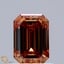0.74 Ct. Fancy Intense Brownish Orange Emerald Lab Grown Diamond