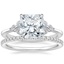 Platinum Luxe Melody Diamond Ring (1/5 ct. tw.) with Luxe Ballad Diamond Ring (1/4 ct. tw.)