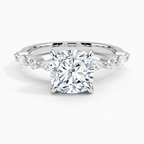 Round and Marquise Engagement Ring