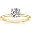 18K Yellow Gold Sydney Perfect Fit Hidden Halo Diamond Ring, smalltop view