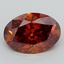 3.00 Ct. Fancy Deep  Orange Oval Lab Grown Diamond