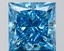 4.58 Ct. Fancy Vivid Blue Princess Lab Grown Diamond