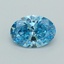 1.32 Ct. Fancy Vivid  Blue Oval Lab Grown Diamond