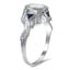 The Lexie Ring, smalltop view on a hand