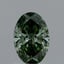 1.17 Ct. Fancy Vivid Green Oval Lab Grown Diamond
