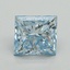 1.51 Ct. Fancy Intense Blue Princess Lab Grown Diamond