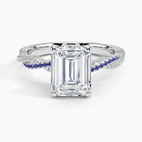 Petite Twisted Vine Sapphire and Diamond Ring
