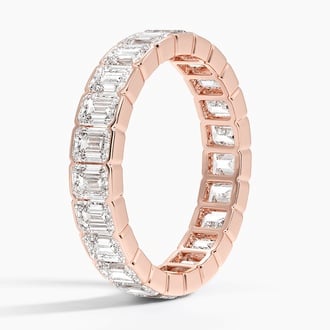 Emerald Cut Eternity Semi-Bezel Lab Diamond Ring (3 ct. tw.)