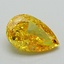 2.17 Ct. Fancy Vivid Yellow Pear Lab Grown Diamond