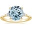 18K Yellow Gold Aria Three Stone Diamond Ring (1/10 ct. tw.), smalltop view