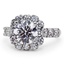 Custom Scalloped Edge Halo Ring