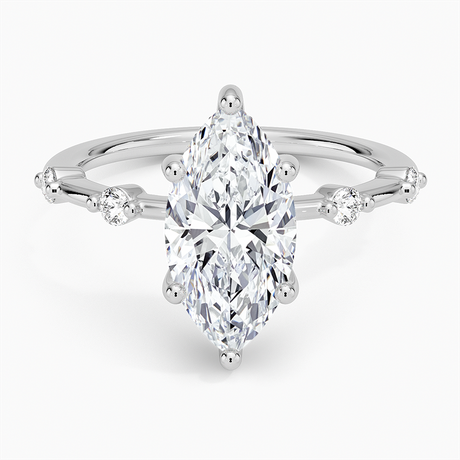 18K White Gold Aimee Hidden Halo Diamond Ring