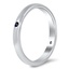 Modern Sapphire and Diamond Wedding Ring, smallside view