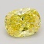 1.14 Ct. Fancy Vivid  Yellow Cushion Lab Grown Diamond