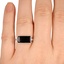 The Onyx Ring, smallzoomed in top view on a hand