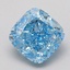 1.04 Ct. Fancy Vivid  Blue Cushion Lab Grown Diamond