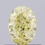 0.52 Ct. Fancy Intense Yellow Oval Lab Grown Diamond