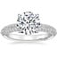 Platinum Tacori Sculpted Crescent Knife Edge Diamond Ring, smalltop view