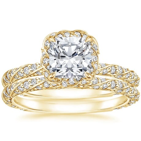 18K Yellow Gold Nova Diamond Bridal Set (3/4 ct. tw.)