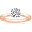14K Rose Gold Petite Taper Solitaire Ring, smalltop view