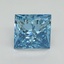4.01 Ct. Fancy Vivid Blue Princess Lab Grown Diamond