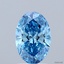 1.03 Ct. Fancy Vivid Blue Oval Lab Grown Diamond