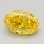 0.70 Ct. Fancy Vivid Yellow Oval Lab Grown Diamond