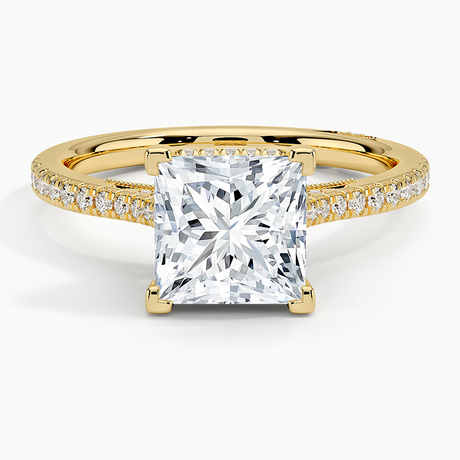 18K Yellow Gold Simply Tacori Cathedral Diamond Ring (1/4 ct. tw.)