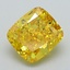 2.60 Ct. Fancy Vivid Yellow Cushion Lab Grown Diamond