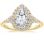 18K Yellow Gold Nadia Halo Diamond Ring (1/4 ct. tw.), smalltop view