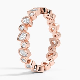 Olivetta Eternity Bezel Diamond Ring (3/4 ct. tw.) in 14K Rose Gold