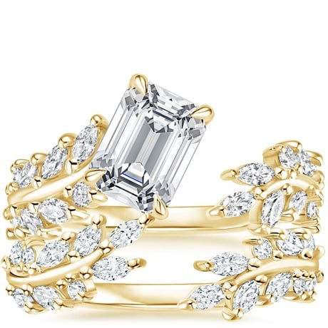 18K Yellow Gold Sweeping Ivy Diamond Bridal Set (1 ct. tw.)