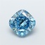 2.29 Ct. Fancy Vivid Blue Cushion Lab Grown Diamond