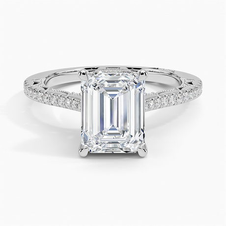 Tacori Lunetta Crescent Cathedral Diamond Ring
