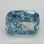 5.09 Ct. Fancy Vivid Blue Cushion Lab Grown Diamond