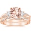 14KR Morganite Three Stone Petite Twisted Vine Diamond Bridal Set (1/2 ct. tw.), smalltop view