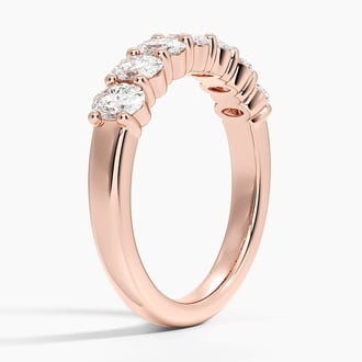 Grace Seven Stone Oval Lab Diamond Ring (1 ct. tw.) in 14K Rose Gold