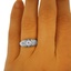 The Hayden Ring, smalltop view on a hand