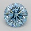 2.81 Ct. Fancy Vivid Blue Round Lab Grown Diamond
