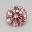 0.58 Ct. Fancy Vivid Pink Round Lab Grown Diamond