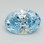 2.30 Ct. Fancy Vivid Blue Oval Lab Grown Diamond